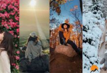 ژست عکاسی در طبیعت