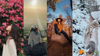 ژست عکاسی در طبیعت