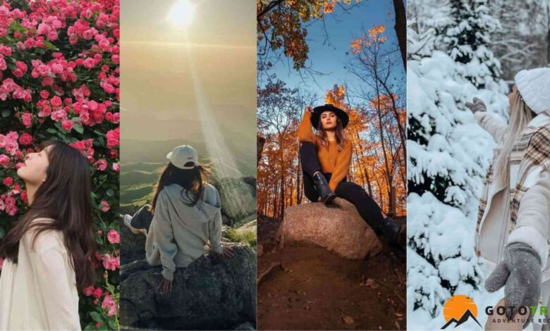 ژست عکاسی در طبیعت