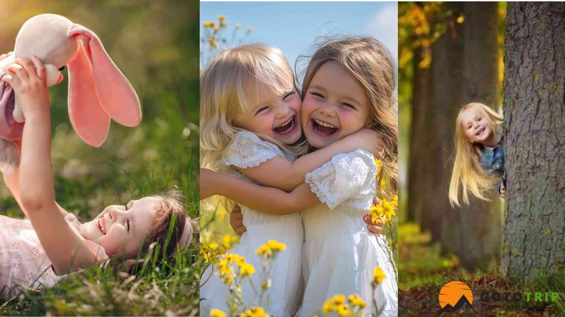 جدول ژست عکاسی در طبیعت  بدون اجبار و طبیعی برای عکاسی کودک در طبیعت